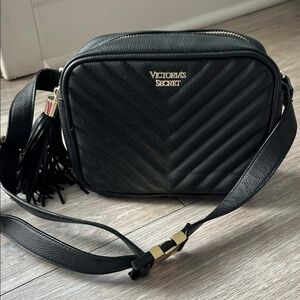 Victoria's Secret Quilted Black Crossbody Bag